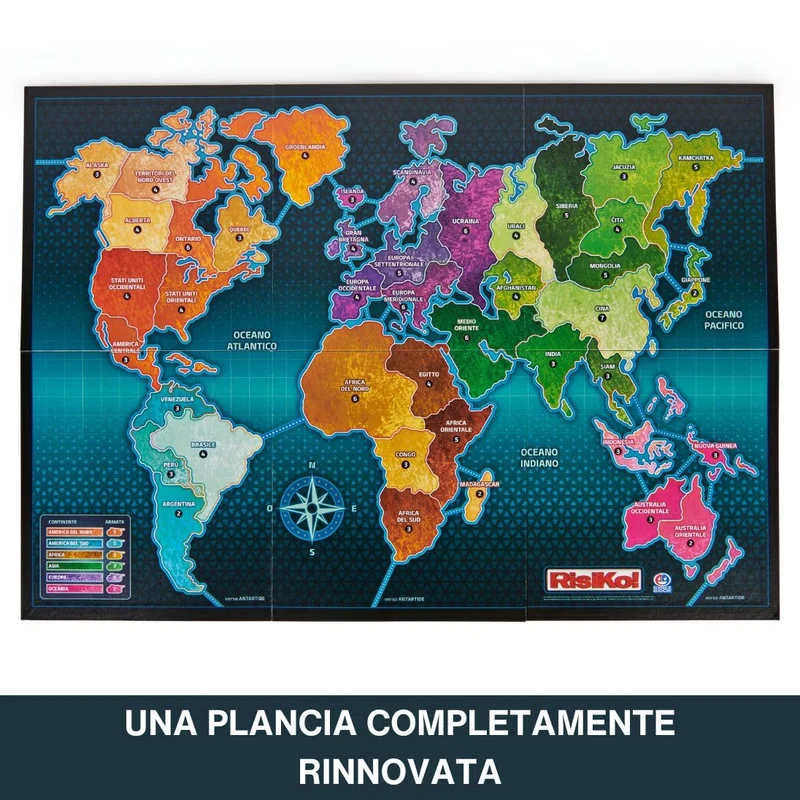 Editrice Giochi, Risiko, Giochi in Scatola, Risiko Classico Edizione 2023, Giochi di Società e Strategia per Famiglia e Amici, Giochi da Tavolo per Adulti e Bambini, da 3 a 6 Giocatori, 10+ Anni