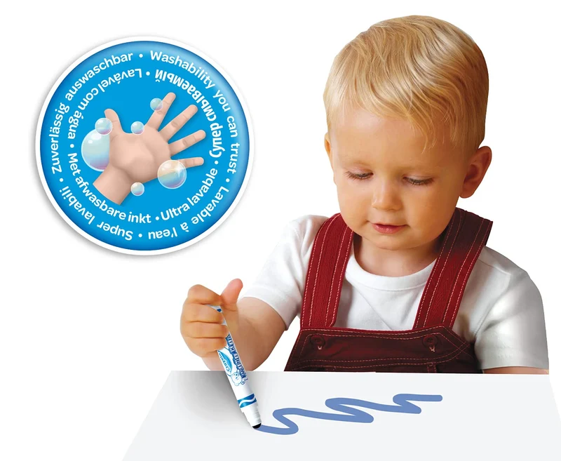 CRAYOLA Mini Kids - Kit di 8 Pennarelli Super Lavabili, Punta Arrotondata di Sicurezza, Colori Assortiti, Età consigliata: dai 12 mesi, 8324