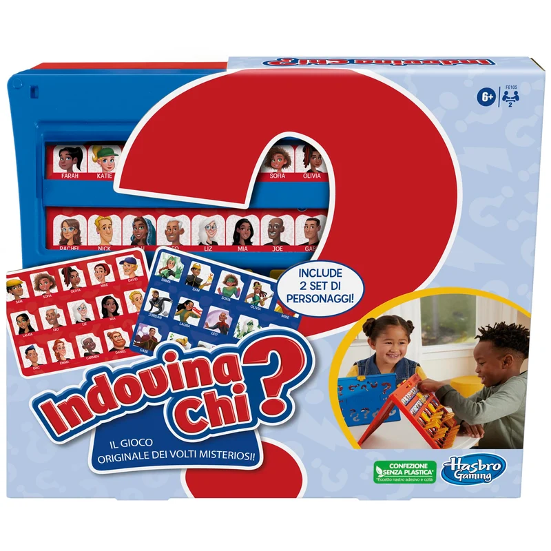 Hasbro Gaming Indovina chi? Gioco da Tavola Originale degli Indovinelli per 2 Giocatori, Giochi per Bambini e Bmbine da 6 Anni in su, Divertimento per la Famiglia