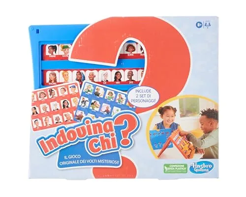 Hasbro Gaming Indovina chi? Gioco da Tavola Originale degli Indovinelli per 2 Giocatori, Giochi per Bambini e Bmbine da 6 Anni in su, Divertimento per la Famiglia
