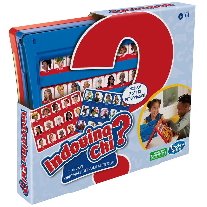 Hasbro Gaming Indovina chi? Gioco da Tavola Originale degli Indovinelli per 2 Giocatori, Giochi per Bambini e Bmbine da 6 Anni in su, Divertimento per la Famiglia