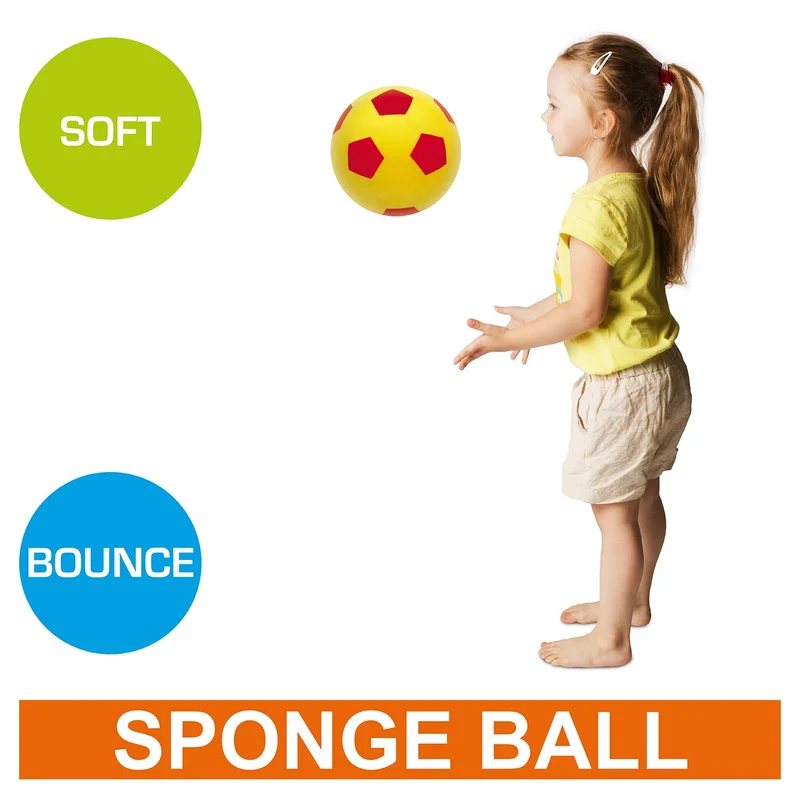 Mondo Toys - SOFT FOOTBALL 200 - Pallone di spugna diametro 20 cm - 1 palla morbida - colori misti - 07852