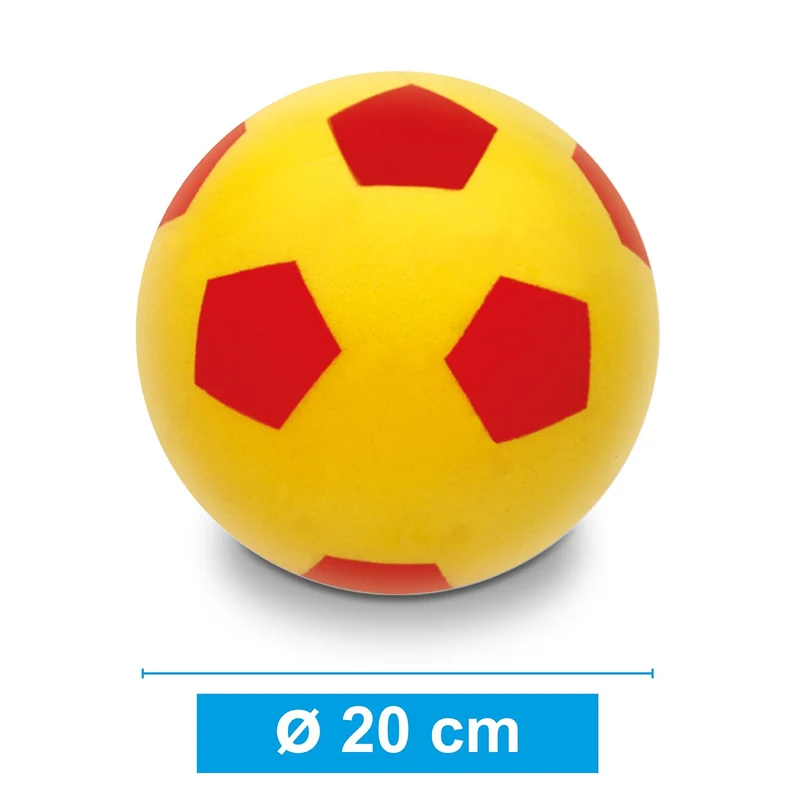 Mondo Toys - SOFT FOOTBALL 200 - Pallone di spugna diametro 20 cm - 1 palla morbida - colori misti - 07852