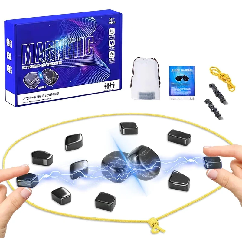Gioco di Scacchi Magnetici, Gioco da Tavolo a Scacchi con Pietre Magnetiche, Gioco da Tavolo Educativo Dama, Pietre Magnetiche Scacchi da Battaglia Magnetici Portatili per Feste, Famiglia e Compagno
