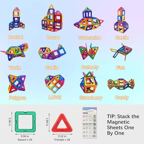 Costruzioni Magnetiche Per Bambini Bambina Bambino 3 4 5 6 7 8 anni 38 Pezzi Blocchi gioco bambino bambini bambina 3 4 5 6 7 8 Anni Giochi Magnetici Natale Compleanno Regalo Bambina 2 3 4 5 6 7 8 Anni