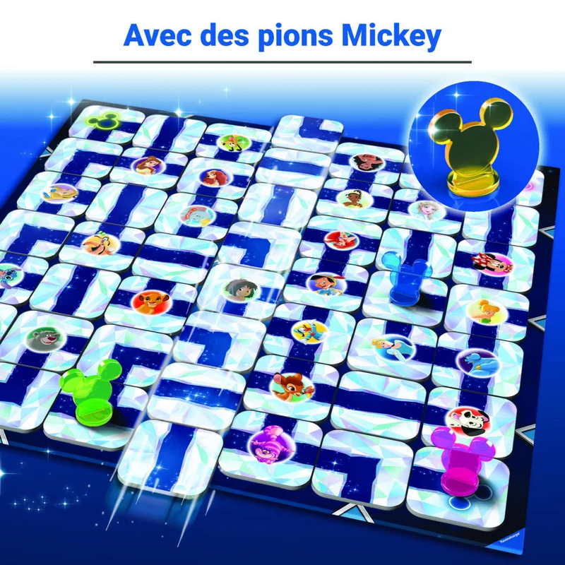 Ravensburger - Labirinto Disney 100° Anniversario, Gioco da Tavolo per Tutta la Famiglia, 2-4 Giocatori, Idea Regalo per Bambini 7+ Anni, Edizione in Italiano