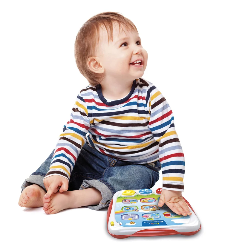 Clementoni Baby - Il Mio Primo Tablet Parlante, Gioco Interattivo con Luci e Suoni, Bambini 12-36 Mesi, Insegna Numeri, Lettere, Forme e Versi degli Animali, Lingua Italiana, 17742