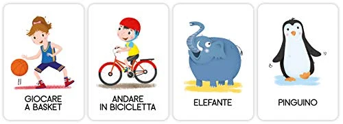 Clementoni - Mimo, Mazzo di 50 Carte per Imitare Pose e Indovinare l'Azione, per Bambini dai 4 Anni in Su e Tutta la Famiglia, 2-6 Giocatori, Idea Regalo Made in Italy, Lingua Italiana, 16174