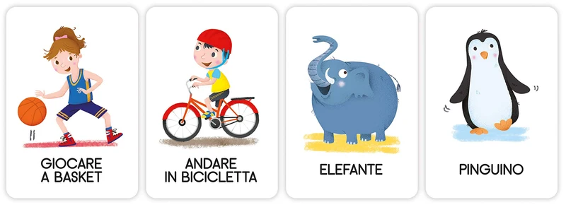 Clementoni - Mimo, Mazzo di 50 Carte per Imitare Pose e Indovinare l'Azione, per Bambini dai 4 Anni in Su e Tutta la Famiglia, 2-6 Giocatori, Idea Regalo Made in Italy, Lingua Italiana, 16174