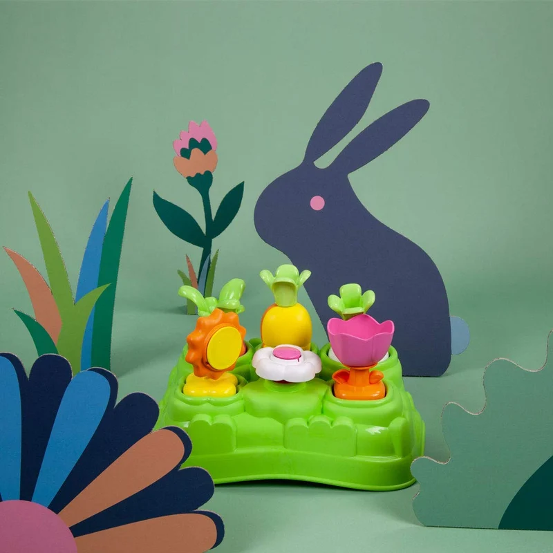 Clementoni - Banchetto in Plastica con 6 Elementi da Inserire, Baby Garden, Gioco per Bambini per lo Sviluppo di Coordinazione e Manualità, Regalo Bambini 0-36 Mesi, 17277