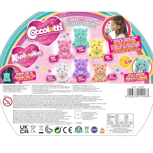 Giochi Preziosi COCCOLOTTI, Orso Interattivo, Che Ti Fa Baci, Effetti Luminosi, Modello Rosa, per Bambini dai 3 Anni CCL093