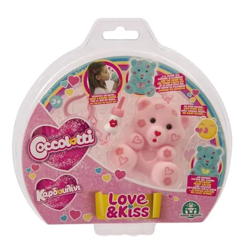 Giochi Preziosi COCCOLOTTI, Orso Interattivo, Che Ti Fa Baci, Effetti Luminosi, Modello Rosa, per Bambini dai 3 Anni CCL093