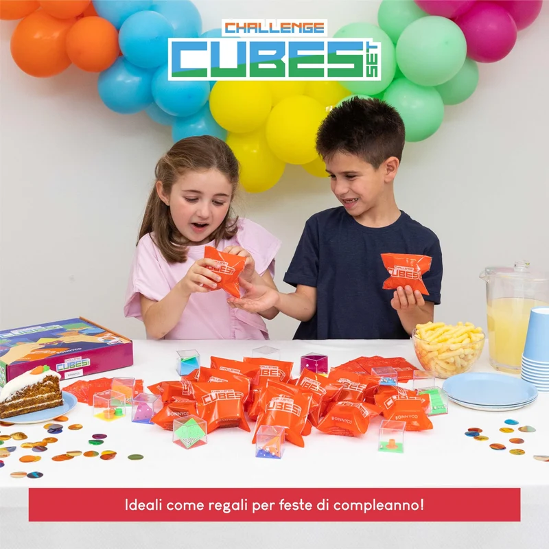 BONNYCO Cubi Rompicapo Bambini Gadget Compleanno Bambini Pack 30 Regalini Fine Festa Compleanno Gadget Compleanno Bambina Bambino Regalini Compleanno Bambini Invitati Pensierini Bambini Dopo Festa