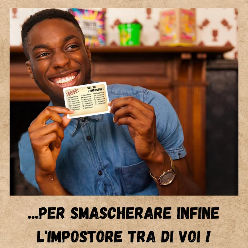 Oh Happy Games - L'Impostore - Riesci a scoprirlo? Bluff, creatività, gioco di parole e di sospetto! Divertente Gioco da tavolo per bambini e adulti