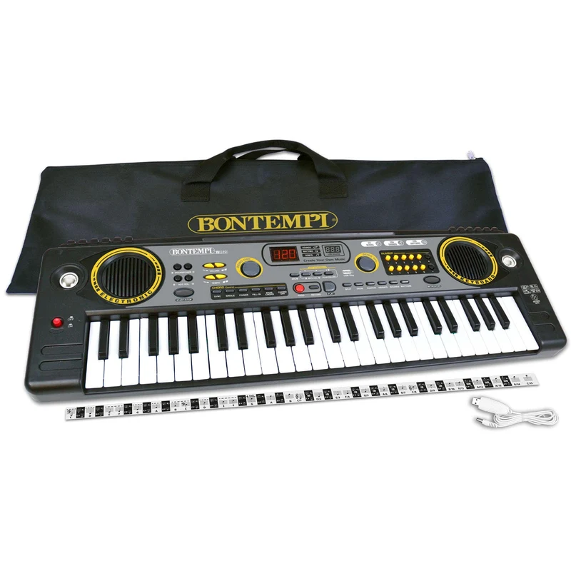 Bontempi | HarmonyTouch - Tastiera Digitale a 49 Tasti con Accessori Completi per un Tocco Armonioso,