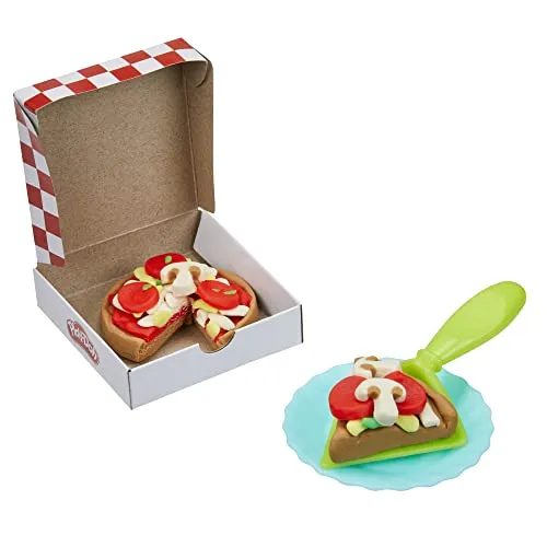 Play-Doh Kitchen Creations - La Pizzeria, playset con 6 vasetti di Pasta modellabile e 8 Accessori