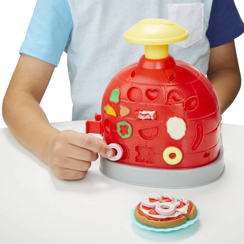 Play-Doh Kitchen Creations - La Pizzeria, playset con 6 vasetti di Pasta modellabile e 8 Accessori