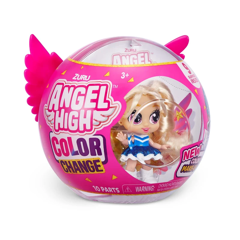 Itty Bitty Prettys Angel High Glow Goals Series 2 Capsule Doll con 10 accessori a sorpresa Rina di ZURU