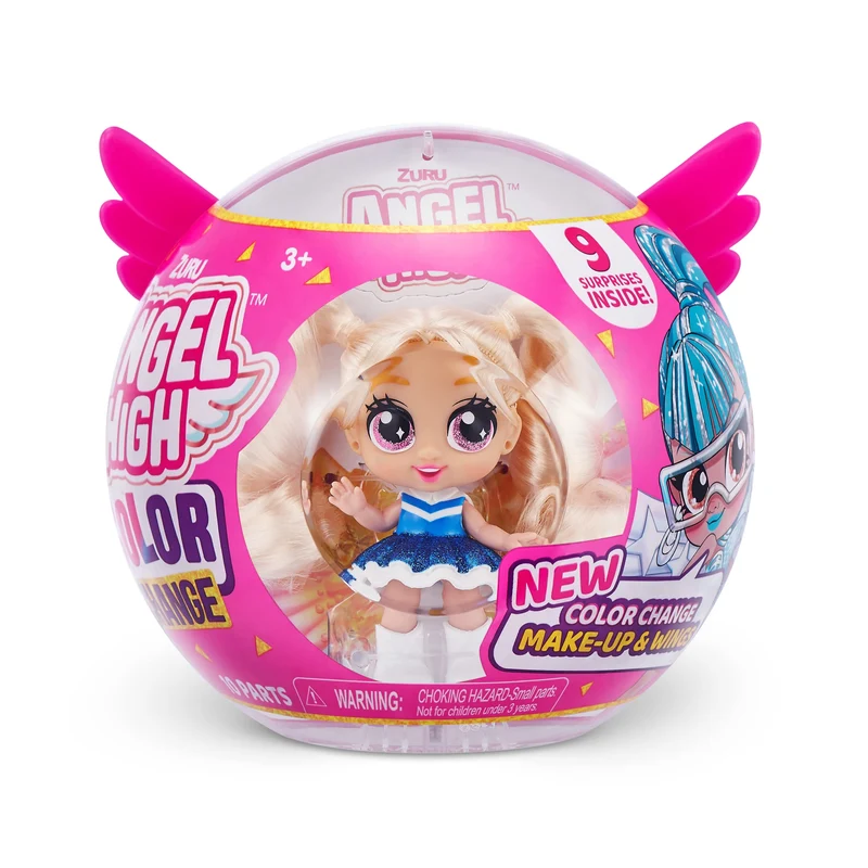 Itty Bitty Prettys Angel High Glow Goals Series 2 Capsule Doll con 10 accessori a sorpresa Rina di ZURU