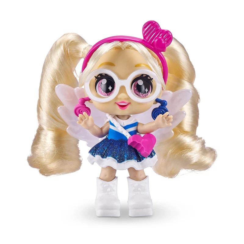 Itty Bitty Prettys Angel High Glow Goals Series 2 Capsule Doll con 10 accessori a sorpresa Rina di ZURU