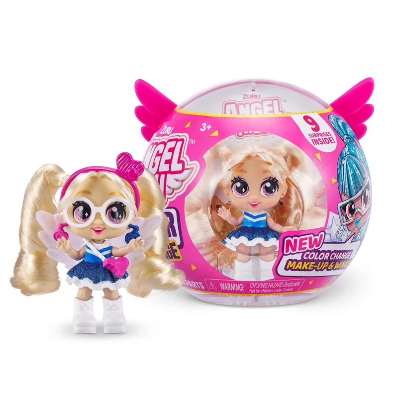 Itty Bitty Prettys Angel High Glow Goals Series 2 Capsule Doll con 10 accessori a sorpresa Rina di ZURU