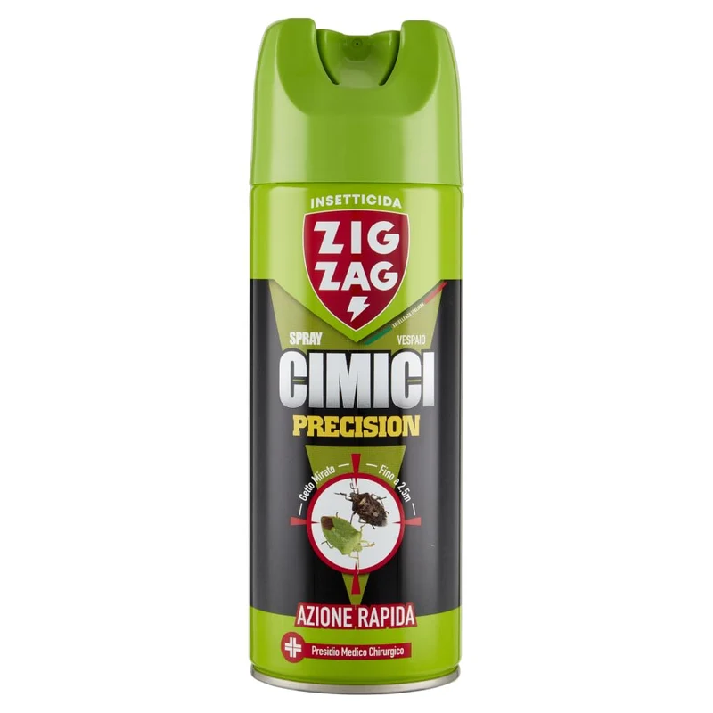 ZIG - ZAG Precision, Insetticida spray inodore, Ideale contro le cimici e i loro nidi, Efficacia fino a 2.5 m, Presidio Medico Chirurgico, 300 ml, 621