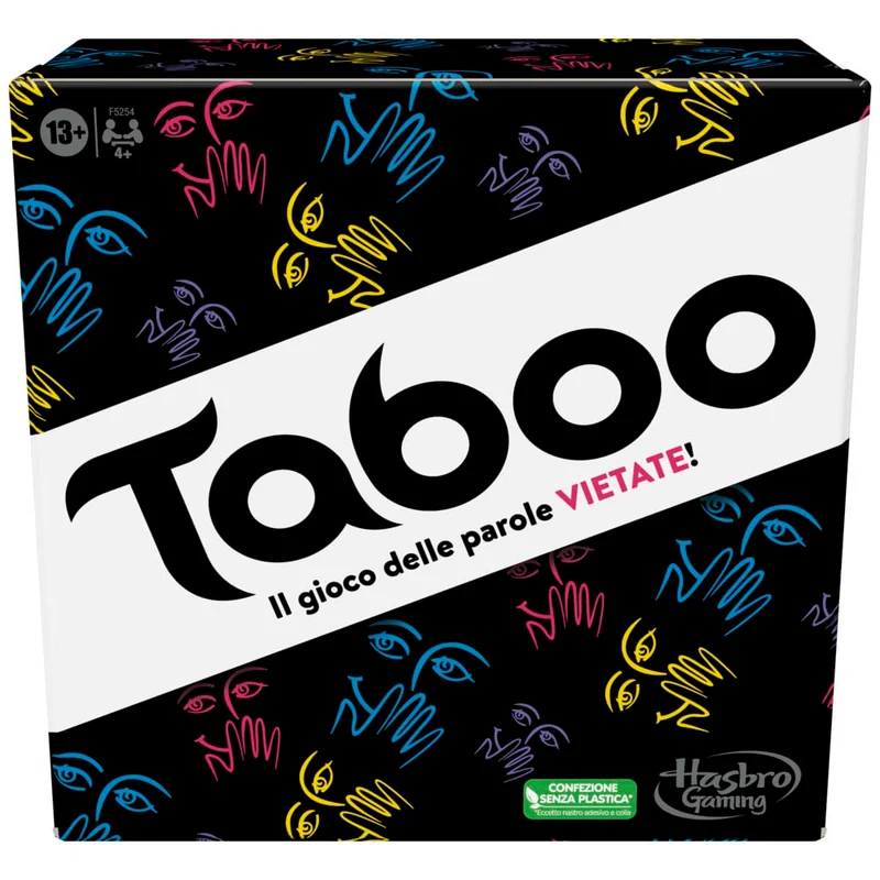 Hasbro Taboo classico, gioco di società con parole da indovinare per adulti e adolescenti, gioco da tavolo per 4 o più giocatori dai 13 anni in su