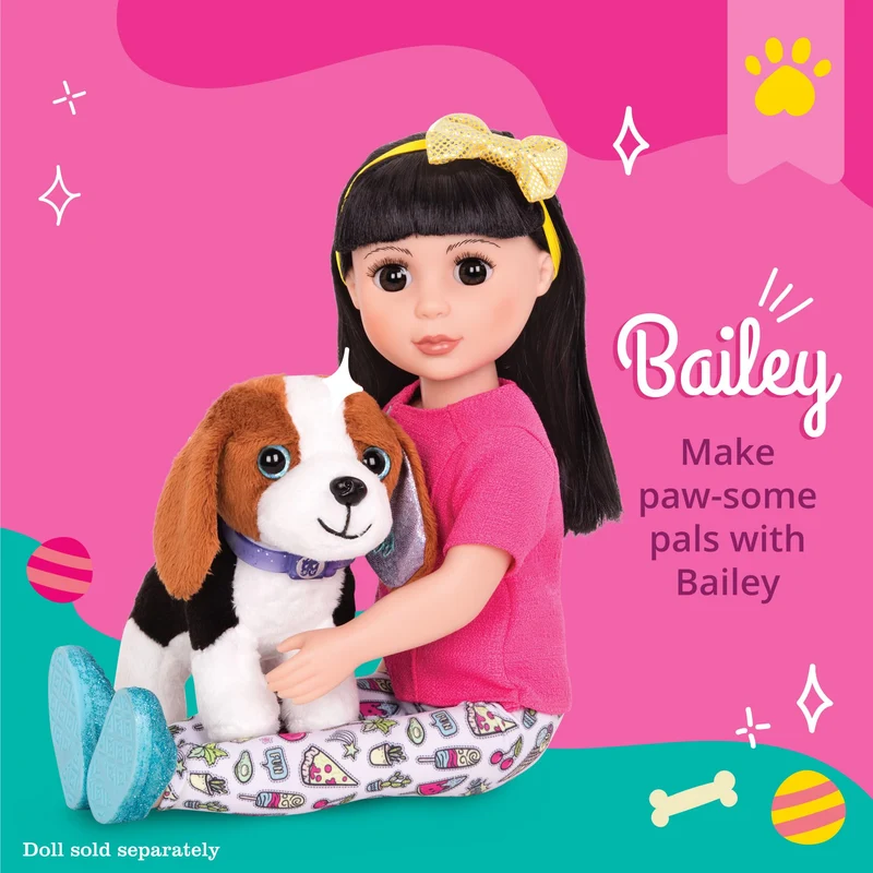 Glitter Girls by Battat - Bailey - Cane di peluche - Accessorio per cuccioli di 14 pollici - Giocattoli, vestiti e accessori per ragazze dai 3 anni in su