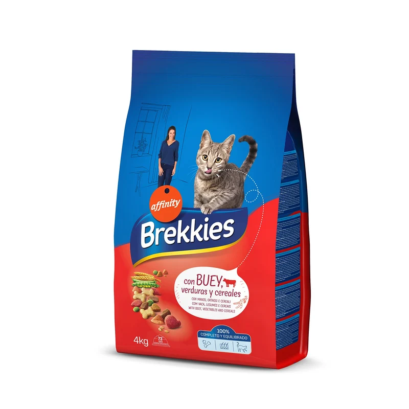 Brekkies Alimento per Gatti con Manzo Ortaggi e Cereali- 4000 gr