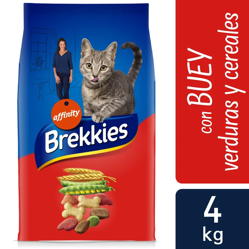 Brekkies Alimento per Gatti con Manzo Ortaggi e Cereali- 4000 gr