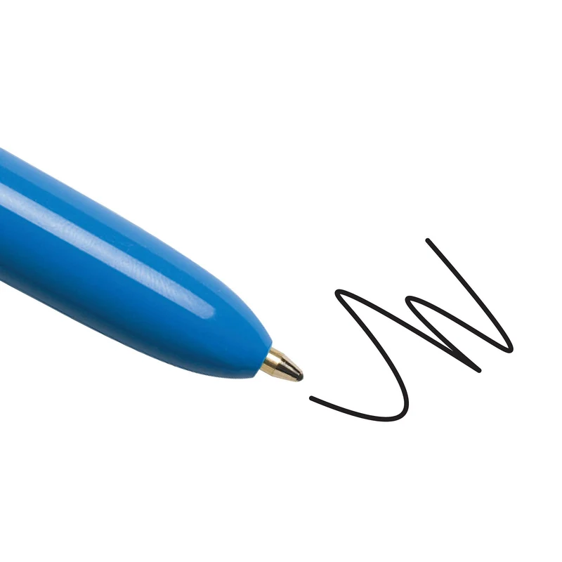 BIC 4Colori Original, Penne a Sfera a Scatto, Colorate, Punta Media (1 mm), Cancelleria Scuola e Ufficio, Set Penne 2+1 Unità