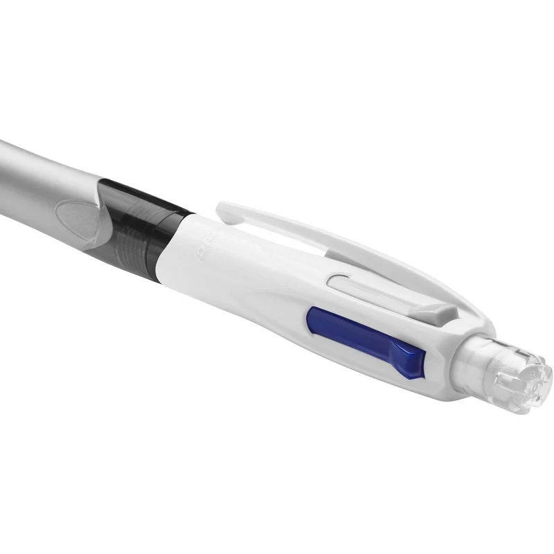 BIC 4 Colori, Penna Multicolore con Matita Grafite, Penna a Sfera a Scatto con 3 Inchiostri (Nero, Blu, Rosso) e 1 Matita Meccanica HB, Scuola Cancelleria Ufficio