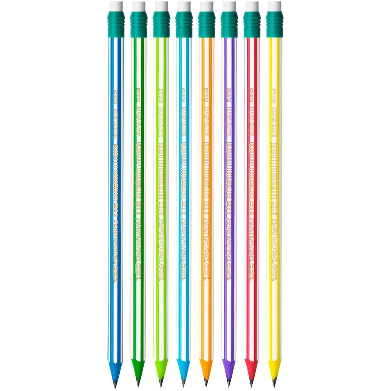 BIC Evolution 646 HB - Matita con gomma, 12 pezzi, colori assortiti