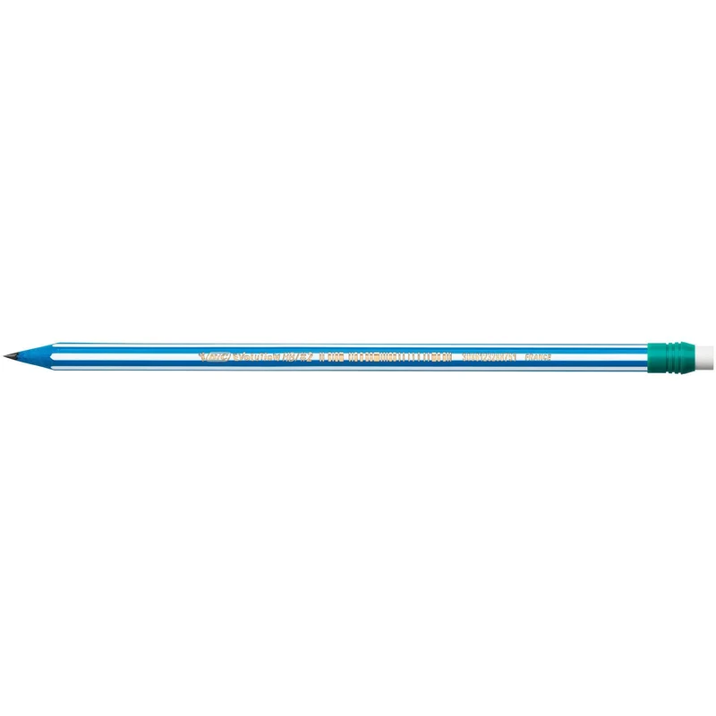 BIC Evolution 646 HB - Matita con gomma, 12 pezzi, colori assortiti