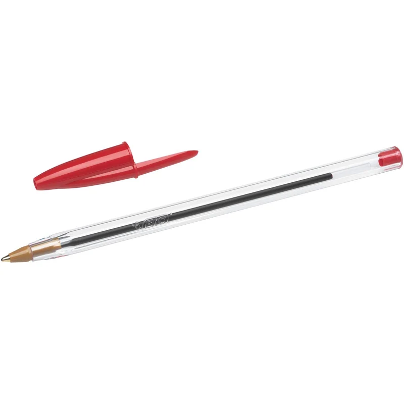 Bic Rosse Penne A Sfera, Ottime Per La Scuola, Punta Media 1.0 Mm, Pacco Da Quattro Penne, Rosso, 5.5 X 0.8 X 20.5 Cm