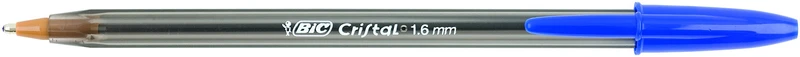 BIC Penne Blu a Sfera, Cristal Large, Punta Larga (1,6 mm), Confezione da 5