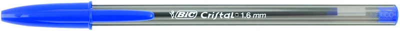 BIC Penne Blu a Sfera, Cristal Large, Punta Larga (1,6 mm), Confezione da 5