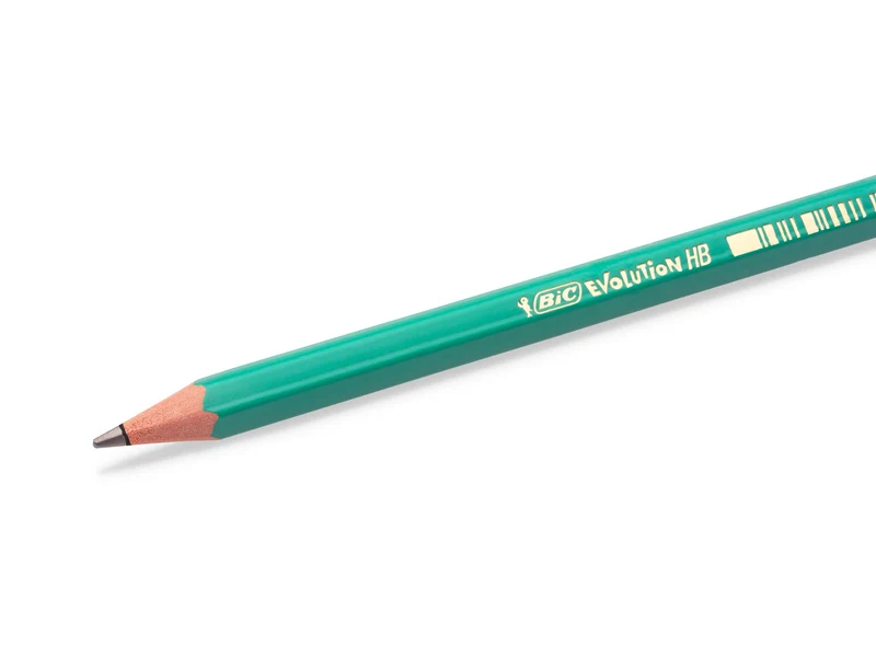 BIC Evolution Ecolutions, Matita In Grafite, Per Scrivere A Scuola E In Ufficio, Mina HB Resistente, Confezione da 10