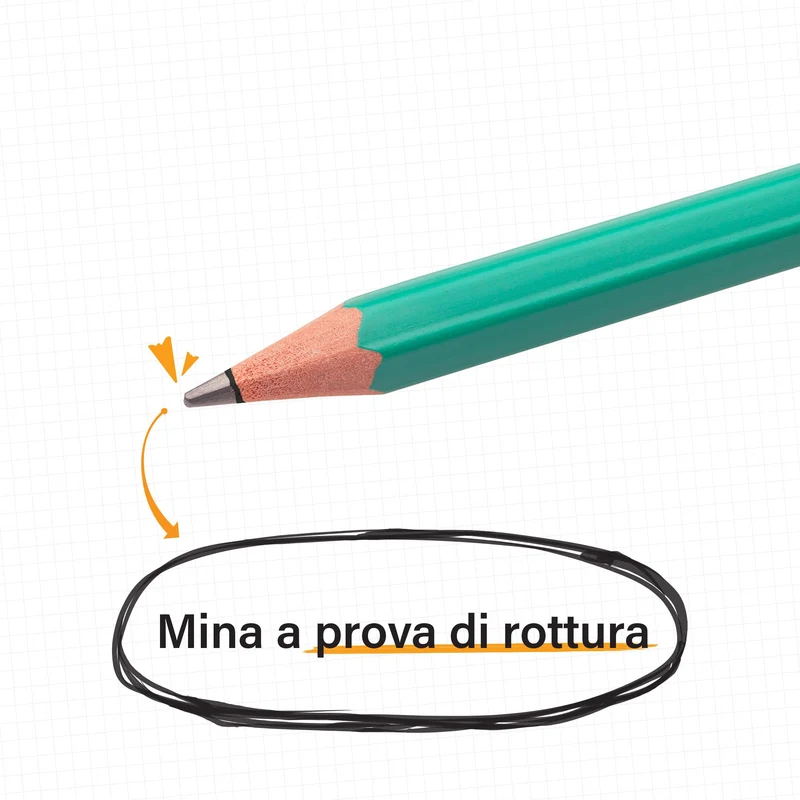 BIC Evolution Ecolutions, Matita In Grafite, Per Scrivere A Scuola E In Ufficio, Mina HB Resistente, Confezione da 10