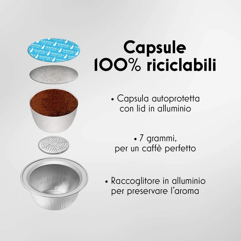 Bialetti Gioia, Macchina Caffè Espresso per Capsule in Alluminio, Supercompatta, Serbatoio 500 ml, Bianco