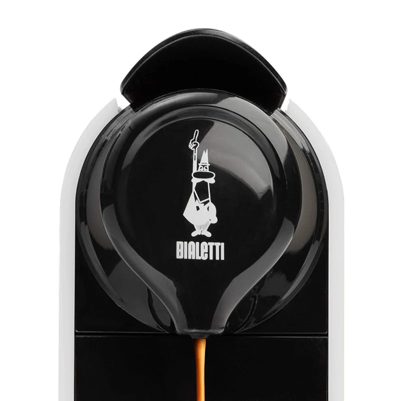 Bialetti Gioia, Macchina Caffè Espresso per Capsule in Alluminio, Supercompatta, Serbatoio 500 ml, Bianco