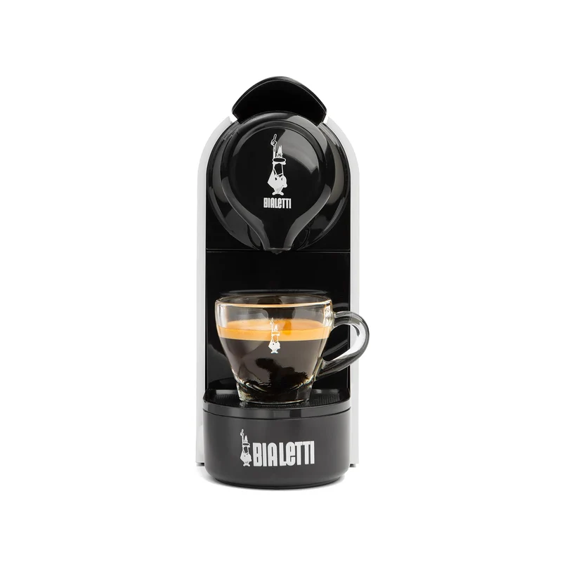 Bialetti Gioia, Macchina Caffè Espresso per Capsule in Alluminio, Supercompatta, Serbatoio 500 ml, Bianco