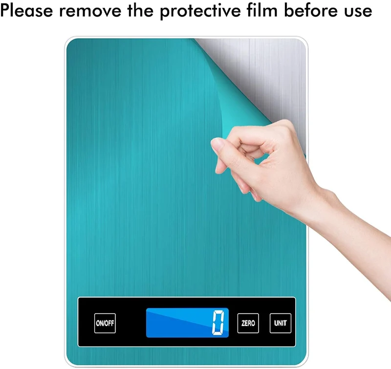 Bilancia Da Cucina Digitale, 5 kg, Elettronica In Acciaio Inox, Elegante Alimentare Ultra Sottile, Per Casa, Con Display Lcd, Funzione Tara