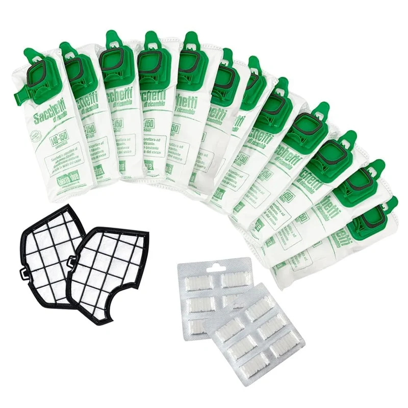 BIERRE STORE SACCHETTI FOLLETTO VK 140 VK 150 12PZ PROFUMI FILTRI COMPATIBILI, Bianco