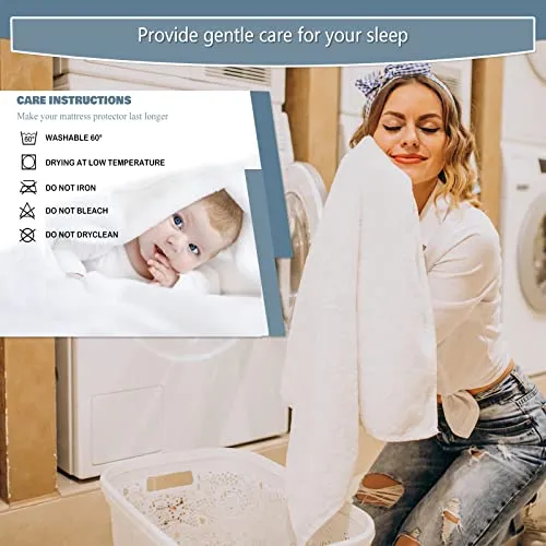 Bedecor Coprimaterasso Matrimoniale 160x200 Impermeabile, Cotone Top Proteggi Materasso 160x200, Angoli Super Elastici Fino a 30 cm, Traspirante, Anti-acaro, Antibatterico