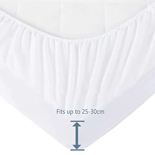 Bedecor Coprimaterasso Matrimoniale 160x200 Impermeabile, Cotone Top Proteggi Materasso 160x200, Angoli Super Elastici Fino a 30 cm, Traspirante, Anti-acaro, Antibatterico