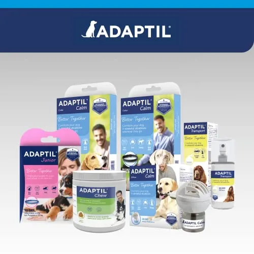 ADAPTIL® Calm – Calmante per Cani Diffusore + Ricarica da 48 ml - Feromoni Tranquillanti Antistress per Cani Iperattivi, Ansiosi, Rilassamento per Cani Momenti Stressanti