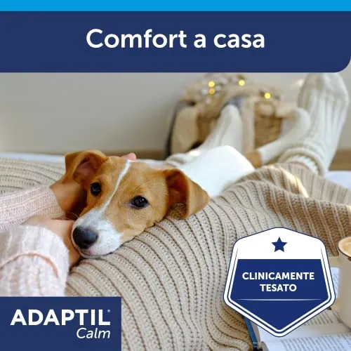 ADAPTIL® Calm – Calmante per Cani Diffusore + Ricarica da 48 ml - Feromoni Tranquillanti Antistress per Cani Iperattivi, Ansiosi, Rilassamento per Cani Momenti Stressanti
