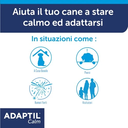 ADAPTIL® Calm – Calmante per Cani Diffusore + Ricarica da 48 ml - Feromoni Tranquillanti Antistress per Cani Iperattivi, Ansiosi, Rilassamento per Cani Momenti Stressanti
