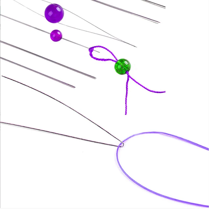 5 Pezzi Aghi per Perline, Aghi Perline Grandi Occhi, Perline Aghi, per Artigianato e Creazione di Gioielli